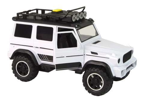 Auto Samochód Terenowe Białe Dźwięk Światła Pojazd 1:14 LEAN Toys Auto Samochód Terenowe Białe Dźwięk Światła Pojazd 1:14 LEAN Toys