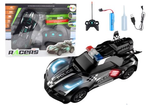Auto Sportowe R/C Policyjne Czarne Zdalnie Sterowane LEAN Toys Auto Sportowe R/C Policyjne Czarne Zdalnie Sterowane LEAN Toys