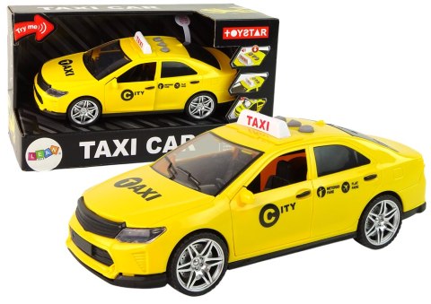Auto Taxi Pojazd 1:14 Światła Dźwięki Żółte LEAN Toys Auto Taxi Pojazd 1:14 Światła Dźwięki Żółte LEAN Toys