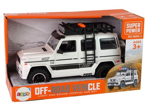 Auto Terenowe Białe Na Baterie LEAN Toys Auto Terenowe Białe Na Baterie LEAN Toys