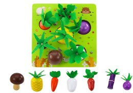 Gra Memory Owoce i Warzywa Drewniana LEAN Toys