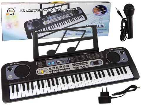 Keyboard z Mikrofonem Instrument Muzyczny Czarny LEAN Toys Keyboard z Mikrofonem Instrument Muzyczny Czarny LEAN Toys