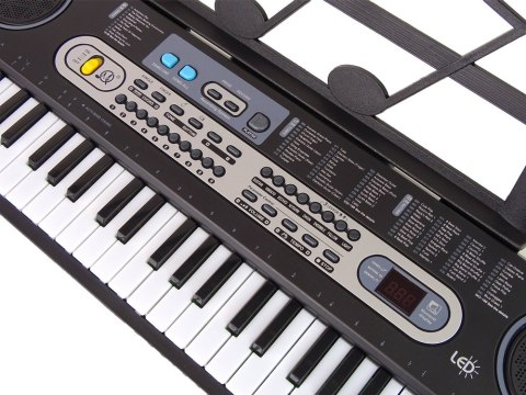 Keyboard z Mikrofonem Instrument Muzyczny Czarny LEAN Toys Keyboard z Mikrofonem Instrument Muzyczny Czarny LEAN Toys