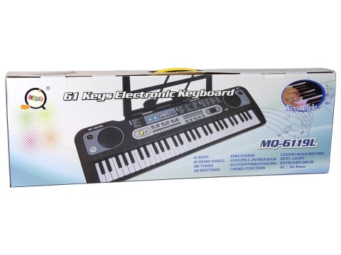 Keyboard z Mikrofonem Instrument Muzyczny Czarny LEAN Toys Keyboard z Mikrofonem Instrument Muzyczny Czarny LEAN Toys