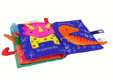 Książeczka Miękka Dinozaury Kolorowa LEAN Toys Książeczka Miękka Dinozaury Kolorowa LEAN Toys