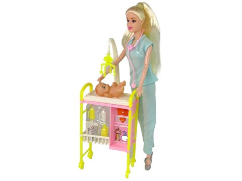 Lalka Dla Dzieci Lekarz Długie Włosy Akcesoria LEAN Toys Lalka Dla Dzieci Lekarz Długie Włosy Akcesoria LEAN Toys