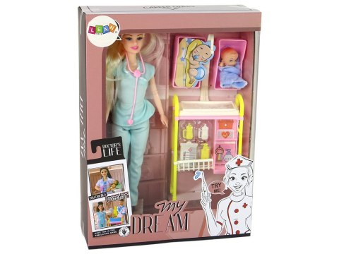 Lalka Dla Dzieci Lekarz Długie Włosy Akcesoria LEAN Toys Lalka Dla Dzieci Lekarz Długie Włosy Akcesoria LEAN Toys