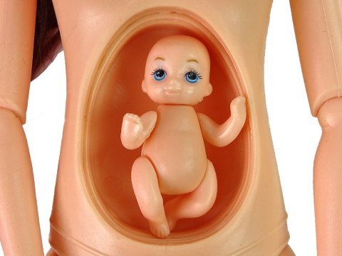 Lalka Dla Dzieci W Ciąży Długie Włosy Akcesoria LEAN Toys Lalka Dla Dzieci W Ciąży Długie Włosy Akcesoria LEAN Toys