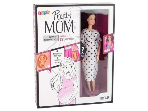 Lalka Dla Dzieci W Ciąży Długie Włosy Akcesoria LEAN Toys Lalka Dla Dzieci W Ciąży Długie Włosy Akcesoria LEAN Toys