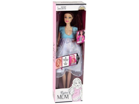 Lalka Dla Dzieci W Ciąży Niebieska Sukienka LEAN Toys Lalka Dla Dzieci W Ciąży Niebieska Sukienka LEAN Toys
