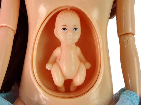 Lalka Dla Dzieci W Ciąży Niebieska Sukienka LEAN Toys Lalka Dla Dzieci W Ciąży Niebieska Sukienka LEAN Toys