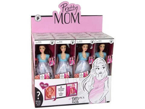 Lalka Dla Dzieci W Ciąży Niebieska Sukienka LEAN Toys Lalka Dla Dzieci W Ciąży Niebieska Sukienka LEAN Toys