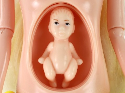 Lalka W Ciąży Mama Dziecko Lala Żółta Ciąża LEAN Toys Lalka W Ciąży Mama Dziecko Lala Żółta Ciąża LEAN Toys