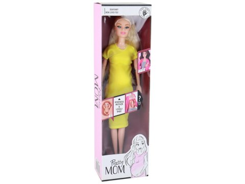 Lalka W Ciąży Mama Dziecko Lala Żółta Ciąża LEAN Toys Lalka W Ciąży Mama Dziecko Lala Żółta Ciąża LEAN Toys