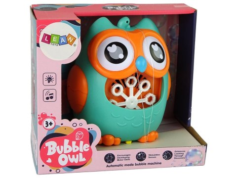 Maszynka do Baniek Mydlanych Sowa Dźwięk Miętowa LEAN Toys Maszynka do Baniek Mydlanych Sowa Dźwięk Miętowa LEAN Toys