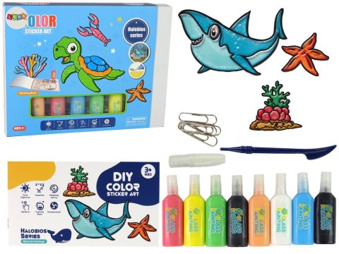 Naklejki Na Okno Meble Zwierzęta Morskie Żółw DIY 8 Kolorów Brokat LEAN Toys Naklejki Na Okno Meble Zwierzęta Morskie Żółw DIY 8 Kolorów Brokat LEAN Toys