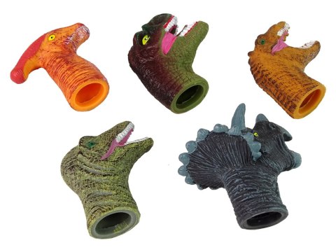 Pacynki na Palce Dinozaury Kolorowe 5 Sztuk LEAN Toys Pacynki na Palce Dinozaury Kolorowe 5 Sztuk LEAN Toys