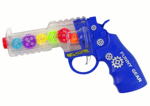 Pistolet Kolorowe Światła Dźwięk Niebieski LEAN TOYS Pistolet Kolorowe Światła Dźwięk Niebieski LEAN TOYS