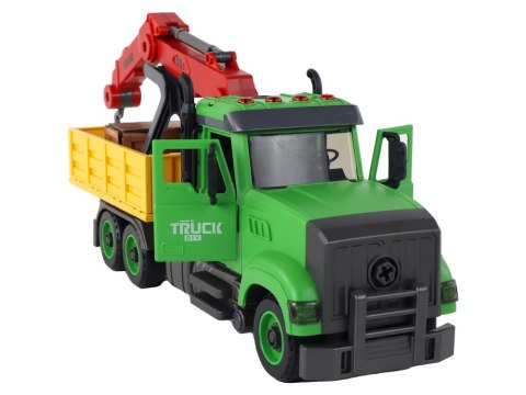 Pojazd Wywrotka Dźwig do Skręcania Rozkręcania DIY LEAN Toys Pojazd Wywrotka Dźwig do Skręcania Rozkręcania DIY LEAN Toys
