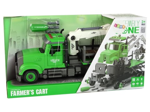 Pojazd do Przewożenia Drewna Zielony LEAN Toys Pojazd do Przewożenia Drewna Zielony LEAN Toys