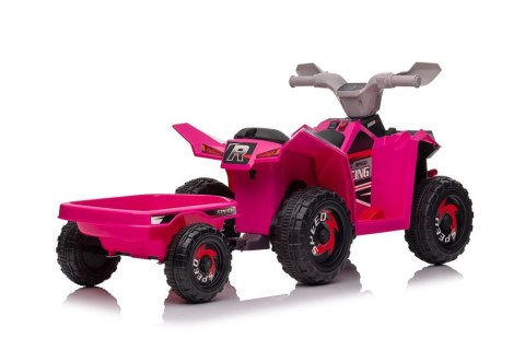 Quad Na Akumulator XMX630T Różowy Z Przyczepą LEAN CARS Quad Na Akumulator XMX630T Różowy Z Przyczepą LEAN CARS