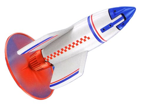 Rakieta Wyrzutnia Latająca Ładowarka Biała 21 cm LEAN Toys Rakieta Wyrzutnia Latająca Ładowarka Biała 21 cm LEAN Toys