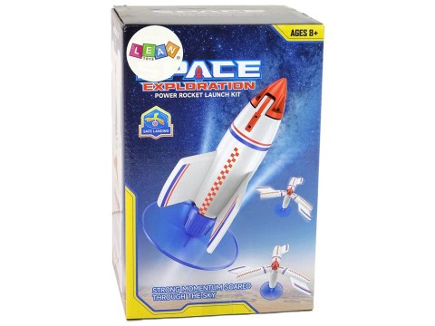 Rakieta Wyrzutnia Latająca Ładowarka Biała 21 cm LEAN Toys Rakieta Wyrzutnia Latająca Ładowarka Biała 21 cm LEAN Toys