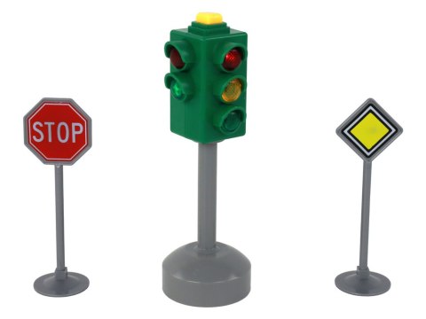 Sygnalizator Świetlny Znaki Światła Drogowe Dźwięki 12 cm LEAN Toys Sygnalizator Świetlny Znaki Światła Drogowe Dźwięki 12 cm LEAN Toys
