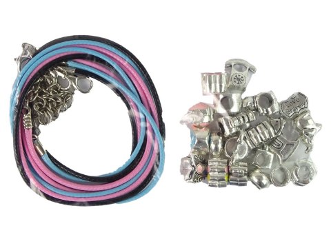 Zestaw Bransoletek, Łańcuszków oraz Kolorowych Koralików do Biżuterii LEAN Toys Zestaw Bransoletek, Łańcuszków oraz Kolorowych Koralików do Biżuterii LEAN Toys