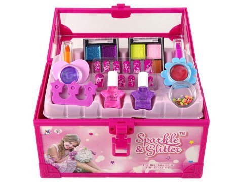 Zestaw Do Makijażu Dla Dzieci Kuferek Różowy LEAN Toys Zestaw Do Makijażu Dla Dzieci Kuferek Różowy LEAN Toys