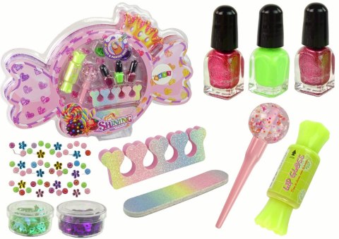 Zestaw Do Makijażu Zdobienie Paznokci Cukierek LEAN Toys Zestaw Do Makijażu Zdobienie Paznokci Cukierek LEAN Toys