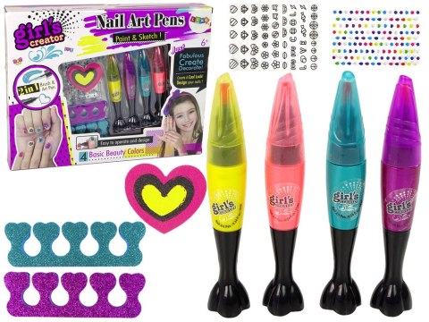 Zestaw Do Malowania Paznokci 4 Pisaki LEAN Toys Zestaw Do Malowania Paznokci 4 Pisaki LEAN Toys