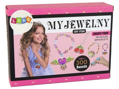 Zestaw Do Robienia Biżuterii DIY Pisaki Koraliki LEAN Toys Zestaw Do Robienia Biżuterii DIY Pisaki Koraliki LEAN Toys