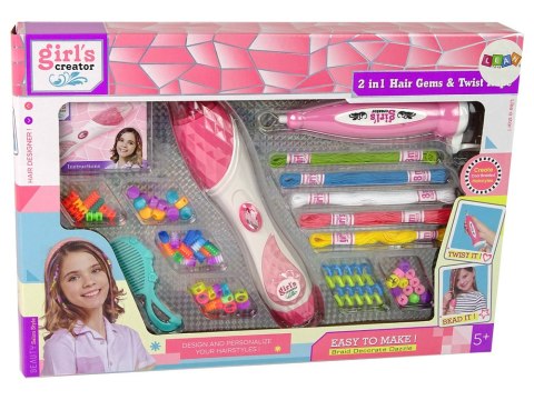 Zestaw Do Zaplatania Włosów 2 w 1 Koraliki LEAN Toys Zestaw Do Zaplatania Włosów 2 w 1 Koraliki LEAN Toys