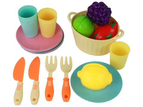 Zestaw Kuchenny Naczynia Warzywa Do Krojenia 21 El. Akcesoria LEAN Toys Zestaw Kuchenny Naczynia Warzywa Do Krojenia 21 El. Akcesoria LEAN Toys