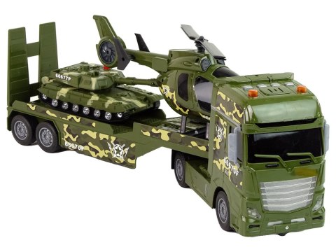 Zestaw Militarny Czołg Napęd Frykcyjny Helikopter Ciężarówka LEAN Toys Zestaw Militarny Czołg Napęd Frykcyjny Helikopter Ciężarówka LEAN Toys