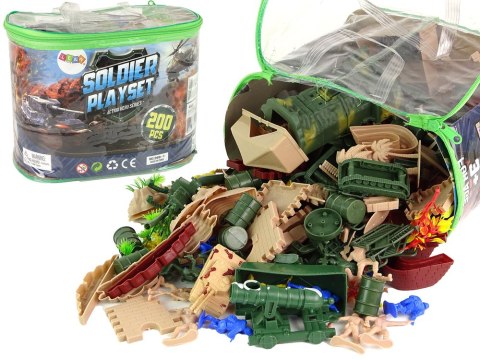 Zestaw Militarny Figurki Broń Pojazdy 200 Elementów LEAN Toys Zestaw Militarny Figurki Broń Pojazdy 200 Elementów LEAN Toys