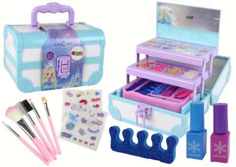 Zestaw Piękności Kosmetyki Makijaż Robienie Paznokci Niebieski Kuferek LEAN Toys Zestaw Piękności Kosmetyki Makijaż Robienie Paznokci Niebieski Kuferek LEAN Toys