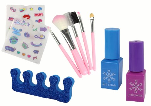 Zestaw Piękności Kosmetyki Makijaż Robienie Paznokci Niebieski Kuferek LEAN Toys Zestaw Piękności Kosmetyki Makijaż Robienie Paznokci Niebieski Kuferek LEAN Toys