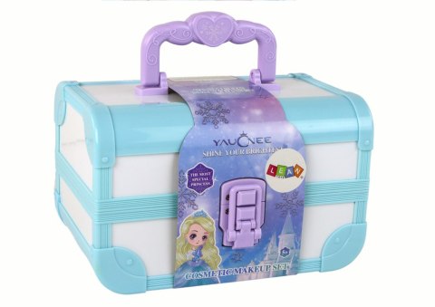 Zestaw Piękności Kosmetyki Makijaż Robienie Paznokci Niebieski Kuferek LEAN Toys Zestaw Piękności Kosmetyki Makijaż Robienie Paznokci Niebieski Kuferek LEAN Toys
