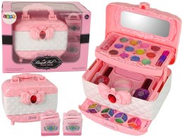 Zestaw Piękności w Kuferku Cienie Lakiery Różowy Biały LEAN Toys