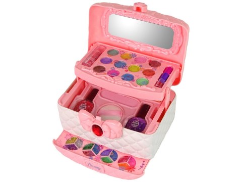 Zestaw Piękności w Kuferku Cienie Lakiery Różowy Biały LEAN Toys Zestaw Piękności w Kuferku Cienie Lakiery Różowy Biały LEAN Toys