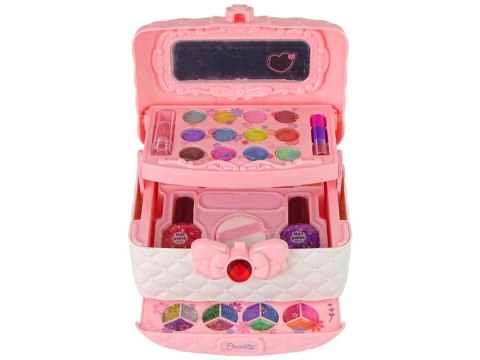 Zestaw Piękności w Kuferku Cienie Lakiery Różowy Biały LEAN Toys Zestaw Piękności w Kuferku Cienie Lakiery Różowy Biały LEAN Toys