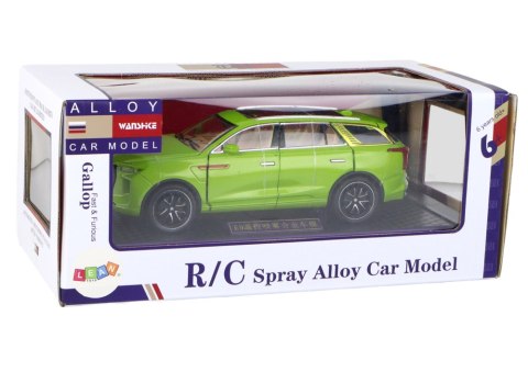 Aluminiowy Model Samochodu RC 1:24 C Kolor Zielony LEAN Toys Aluminiowy Model Samochodu RC 1:24 C Kolor Zielony LEAN Toys