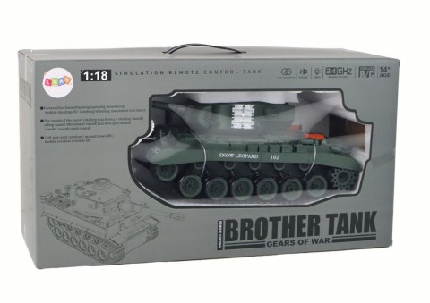 Czołg Leopard RC Zdalnie Sterowany Armata 1:18 Szary LEAN Toys Czołg Leopard RC Zdalnie Sterowany Armata 1:18 Szary LEAN Toys