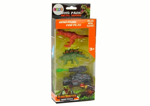Dinozaury Figurki Zestaw Samochód Rakieta Zielony LEAN Toys Dinozaury Figurki Zestaw Samochód Rakieta Zielony LEAN Toys