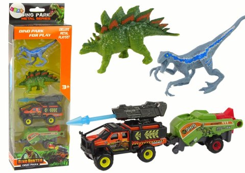 Dinozaury Zestaw Auto Rakieta Pomarańczowy Naczepa LEAN Toys Dinozaury Zestaw Auto Rakieta Pomarańczowy Naczepa LEAN Toys