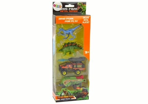 Dinozaury Zestaw Auto Rakieta Pomarańczowy Naczepa LEAN Toys Dinozaury Zestaw Auto Rakieta Pomarańczowy Naczepa LEAN Toys