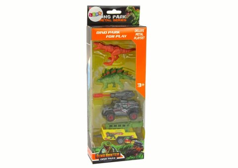 Dinozaury Zestaw Auto Rakieta Przyczepa LEAN Toys Dinozaury Zestaw Auto Rakieta Przyczepa LEAN Toys
