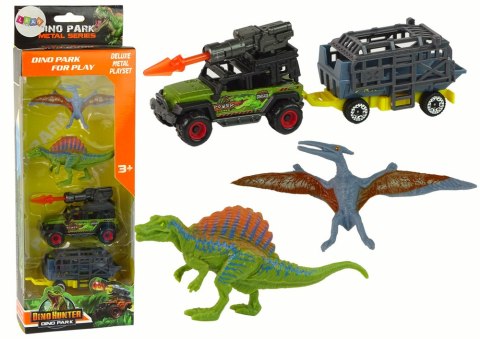 Dinozaury Zestaw Samochód Z Rakietą Przyczepa LEAN Toys Dinozaury Zestaw Samochód Z Rakietą Przyczepa LEAN Toys